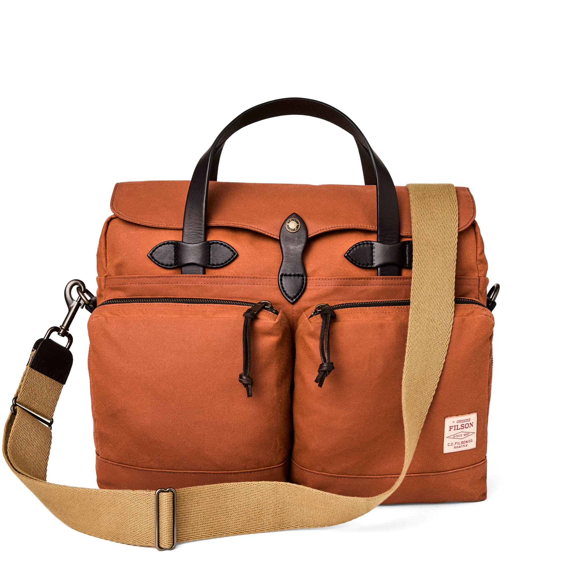 24 Hour Tin Cloth Briefcase - Rust